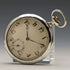 Antique Swiss-made pocket watch with engraved silver side, open face, paper dial, working condition