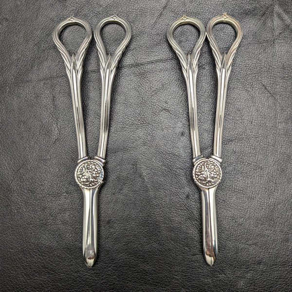 British Vintage Silver Plated Grape Scissors Pair 168g