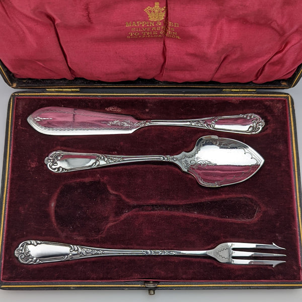 British Vintage Silver Plated Cake Serving Set Mappin & Webb