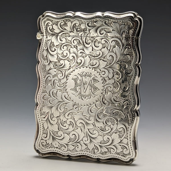 1900 British Antique Sterling Silver Thick Card Case 106g