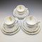 1940 British Gladstone teacup trio 3 sets