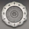 US vintage sterling silver rim decorated cut glass plate diameter 19cm