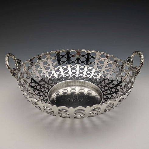 1911 British Antique Sterling Silver Bowl Earring Decoration 452g MAPPIN & WEBB
