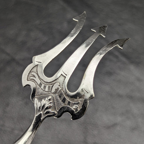 フレンチアンティーク 純銀製ハンドル オードブルカトラリーセット ケース入