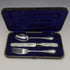 1903 British antique sterling silver cutlery set in case