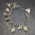 British vintage sterling silver charm bracelet 71g