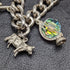 British vintage sterling silver charm bracelet 71g