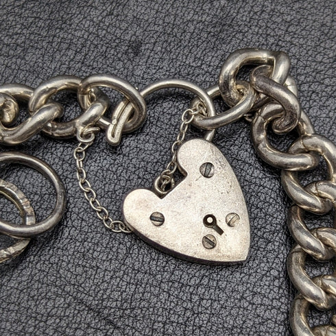 英国ヴィンテージ 純銀製 チャームブレスレット 71g