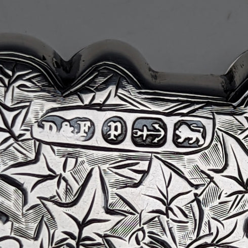 1889 British Antique Sterling Silver Double Open Card Case 123g Deakin and Francis