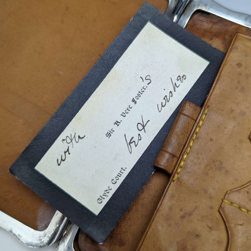 1889 年英國古董純銀雙開口名片盒 123 克 Deakin and Francis