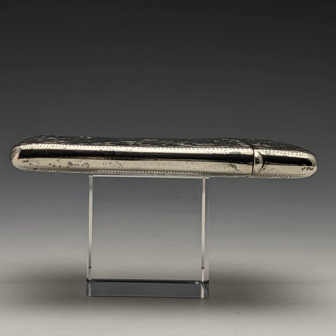 1900 British antique sterling silver card case 79g Henry Pope