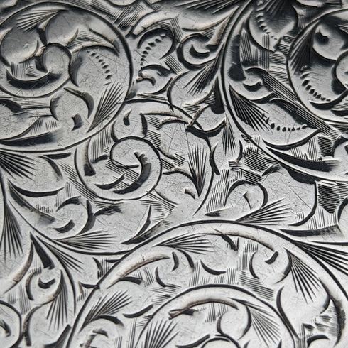 1900 British antique sterling silver card case 79g Henry Pope