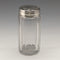 1882 British Antique Small Glass Bottle Pure Silver Lid 110g