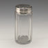 1882 British Antique Small Glass Bottle Pure Silver Lid 110g