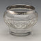 1923 British antique cut glass salt cellar pure silver decoration 61g