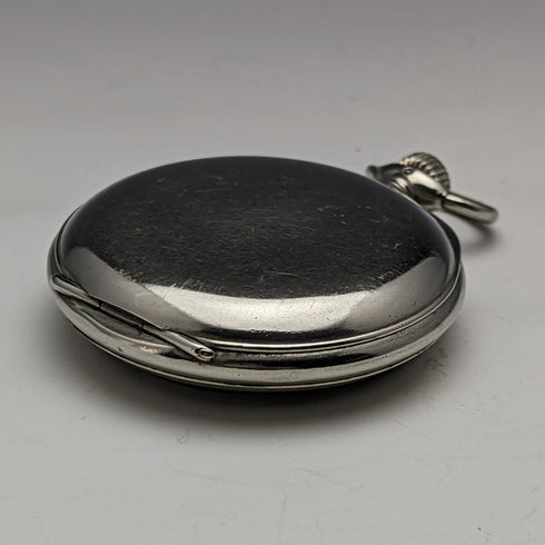 1921 年左右古董浪琴懷錶鍍銀開面做工精良