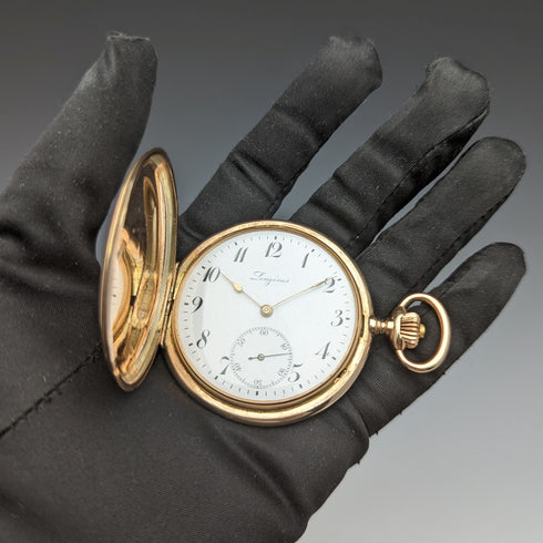 1913 年左右古董浪琴懷錶鍍金獵人錶殼 Cal19.74N 做工不錯