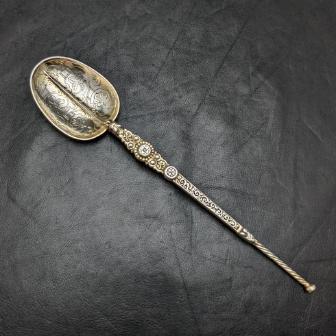 1936 British Vintage Sterling Silver Large Anoiting Spoon 96g
