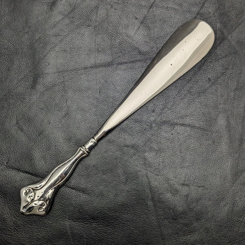 British Antique Sterling Silver Handle Shoehorn Shoehorn