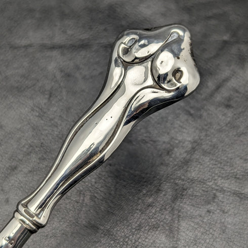 British Antique Sterling Silver Handle Shoehorn Shoehorn