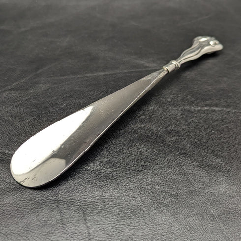 British Antique Sterling Silver Handle Shoehorn Shoehorn