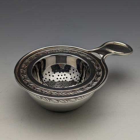 Colador de té antiguo alemán de WMF bañado en plata