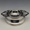 British vintage silver plate tea strainer