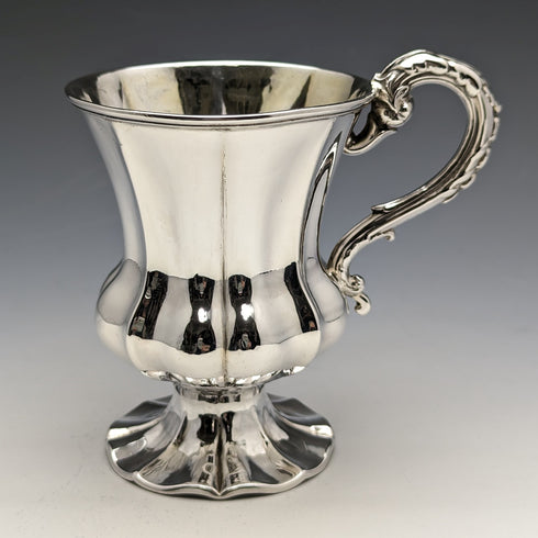 1853 British Antique Sterling Silver Mug 122g Henry Wilkinson