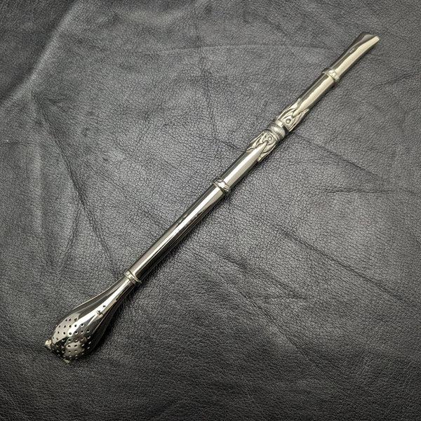 Vintage Continental Silver Handle Mate Straw (Bombilla)