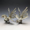 British Vintage Pewter Chicken Figurine Pair
