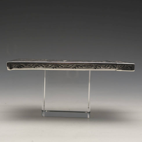 1830 British antique sterling silver card case Edinburgh JR