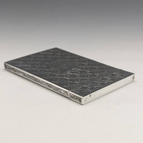 1830 British antique sterling silver card case Edinburgh JR