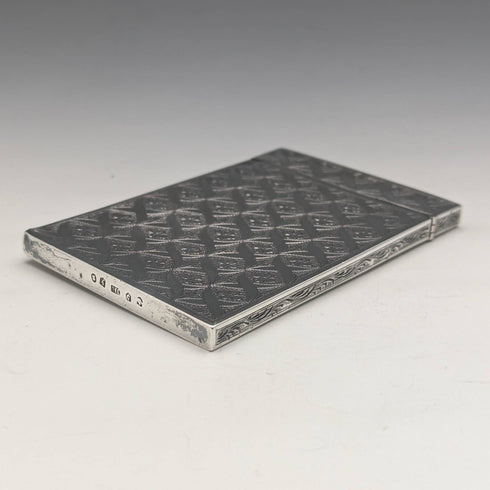 1830 British antique sterling silver card case Edinburgh JR