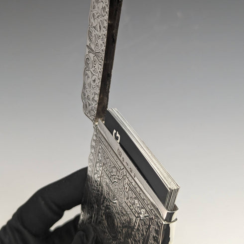 1867年 英国アンティーク 純銀製カードケース Robert Thornton