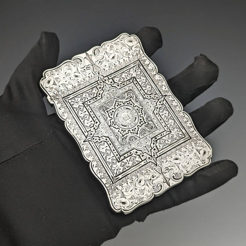 1867年 英国アンティーク 純銀製カードケース Robert Thornton