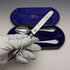 Around 1870 British Antique Sterling Silver Crisling Cutlery Set in Box MAPPIN BROTHERS