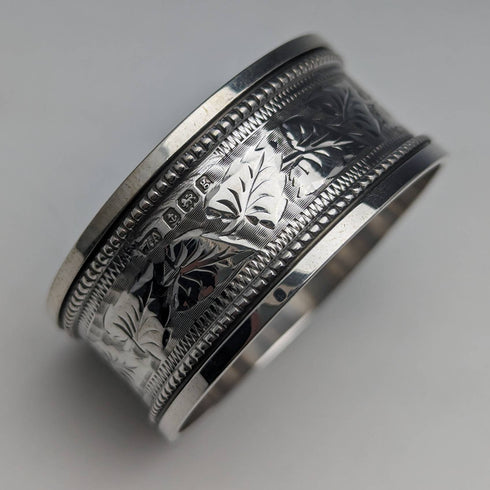 1900年代初頭 英国アンティーク 純銀製ナプキンリング 3個アソート