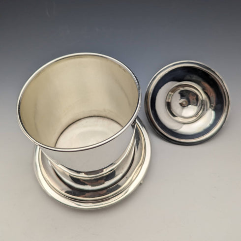 英國古董鍍銀餅乾桶 Henry Atkin