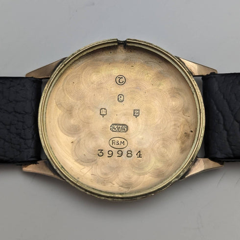 1955年 英国ヴィンテージ ガラード K9金無垢ケース 紳士用腕時計 動作良好 BOX入り