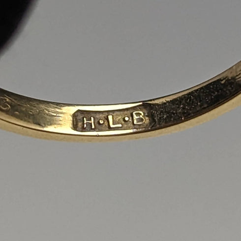 Anillo vintage británico de oro de 18 quilates con diamante de 0,25 ct, H L Brown