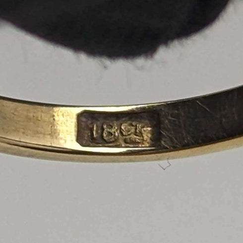 Anillo vintage británico de oro de 18 quilates con diamante de 0,25 ct, H L Brown