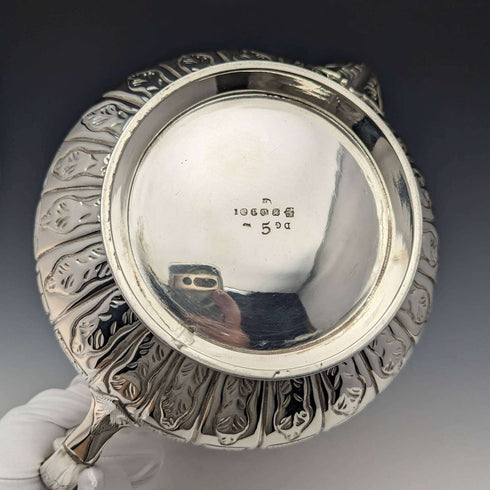 1870年代 英国アンティーク シルバープレート製ティーポット 741g Martin Hall