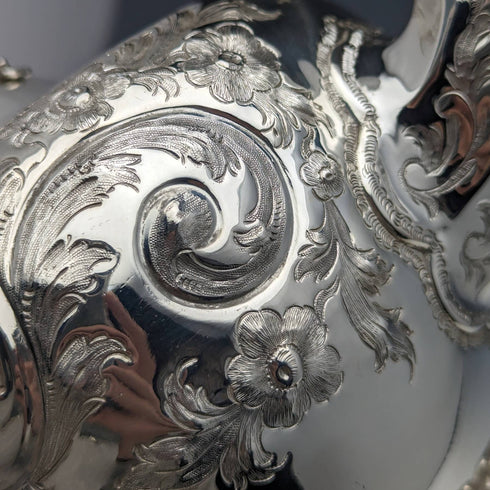 1840 年代英國古董鍍銀茶壺 654 克 Roberts and Hall