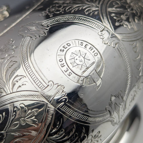 1881 年英國古董鍍銀茶壺 580 克 Elkington