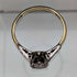 Anillo vintage británico de oro de 18 quilates con diamante de 0,25 ct, H L Brown