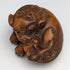 Japanese vintage lion wooden netsuke