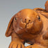 Japanese vintage rabbit parent and child wooden netsuke