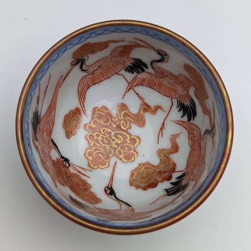 Japanese antique Meiji period Kutani ware sake cup