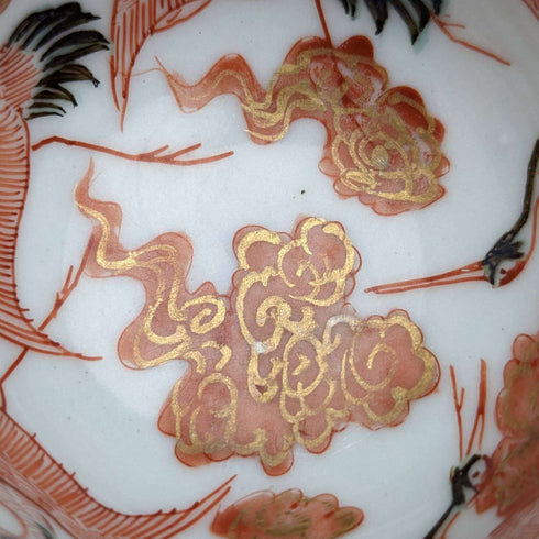 Japanese antique Meiji period Kutani ware sake cup