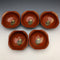 Japanese Antique Early Showa Period Daruma Pattern Nakatsuke Small Bowl Set of 5
